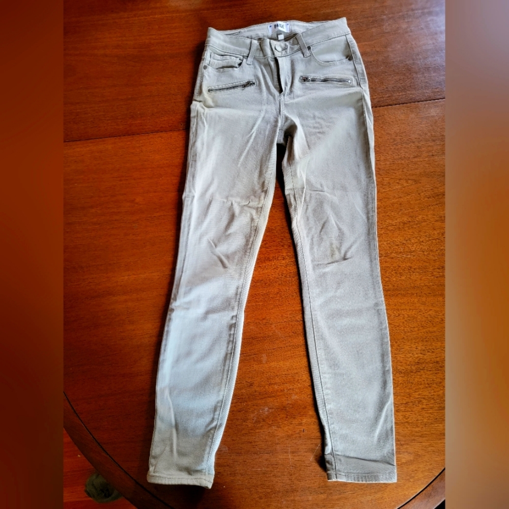 Paige Indio Zip jeans size 26 gray